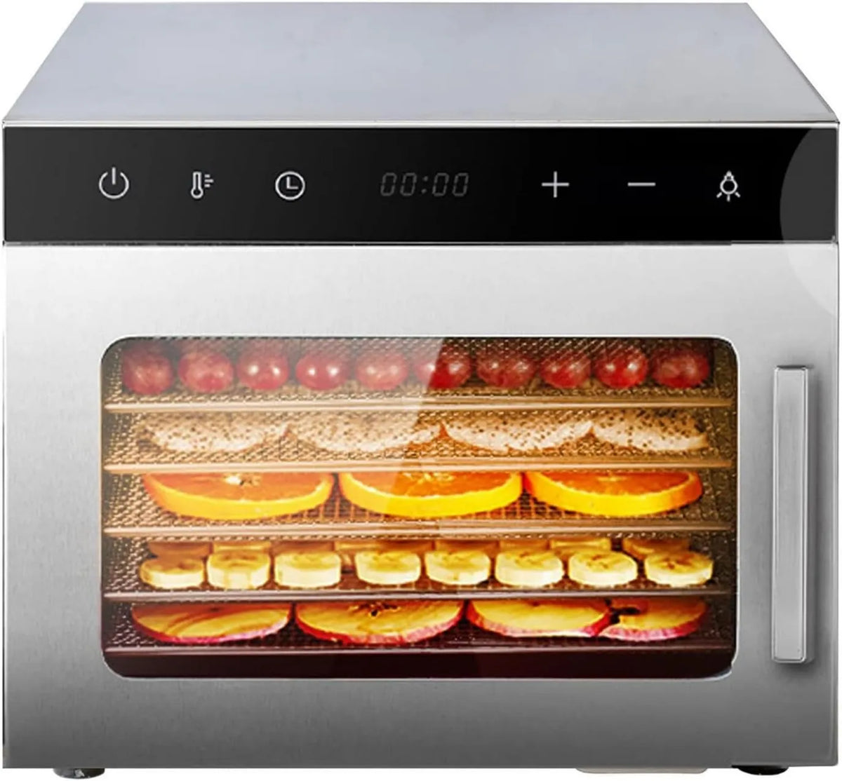 MYFTNP suszarka do żywności, X 28 Owoce, Idealny dla warzyw, Profesjonalny dehydrater żywności 500 W, 6 / 8 poziomów, Czas trwania Regulowany: 30 min do 24 h