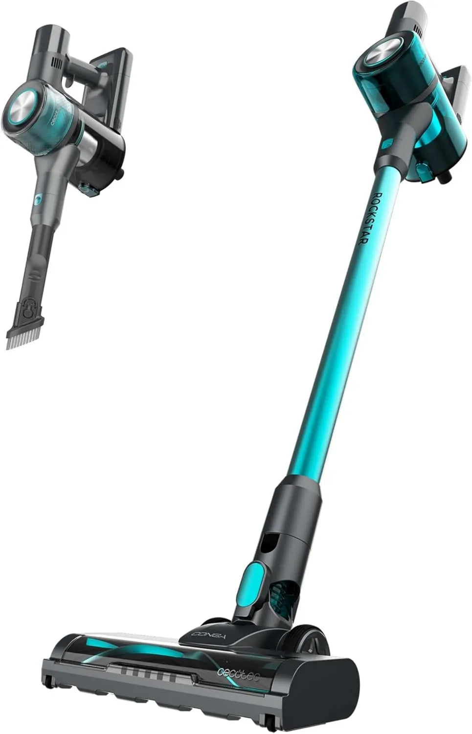 Cecotec P50 odkurzacz pionowy, 20000 Pa, 265 W, zasilanie akumulatorowe, Bezprzewodowy odkurzacz miotła Conga Rockstar X-Treme. 80 AW, ochrona przed