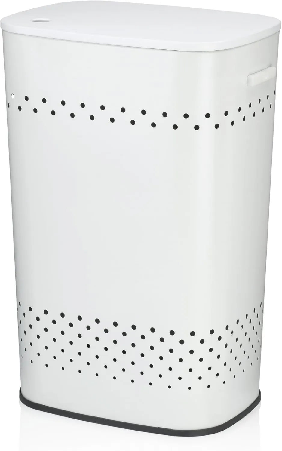 kela, biały metalowy kosz, taca do prania 39, 5 x 29, 5 x 57, 5 cm, Seat- kosz z pokrywą, kolektor prania z dobrym obiegiem