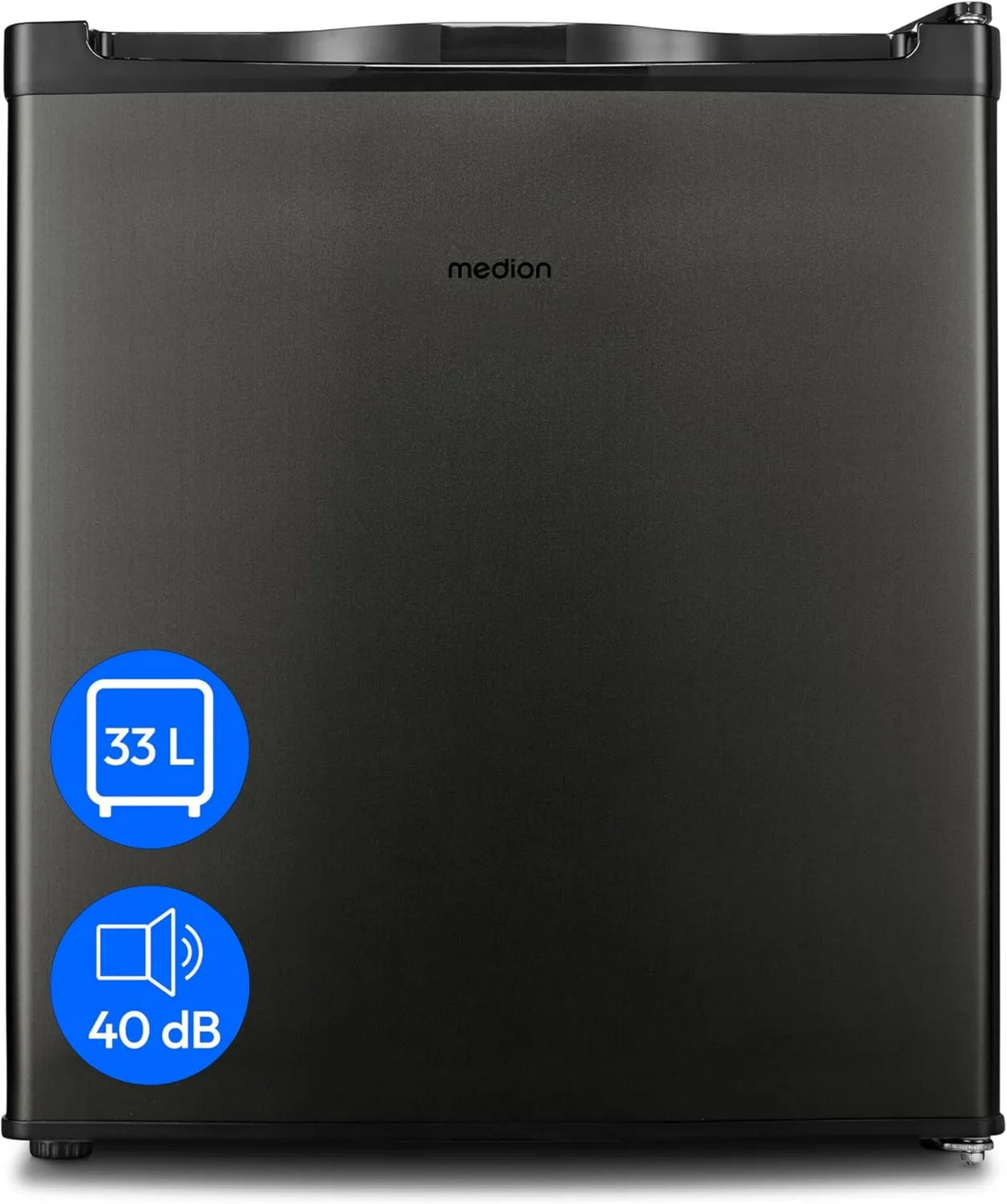 MEDION zamrażarka, MD37675, 33 l, wbudowany, szarość, uchwyt wpuszczony, wysokość 51 cm, 4-gwiazdkowe uprawnienie, Mini