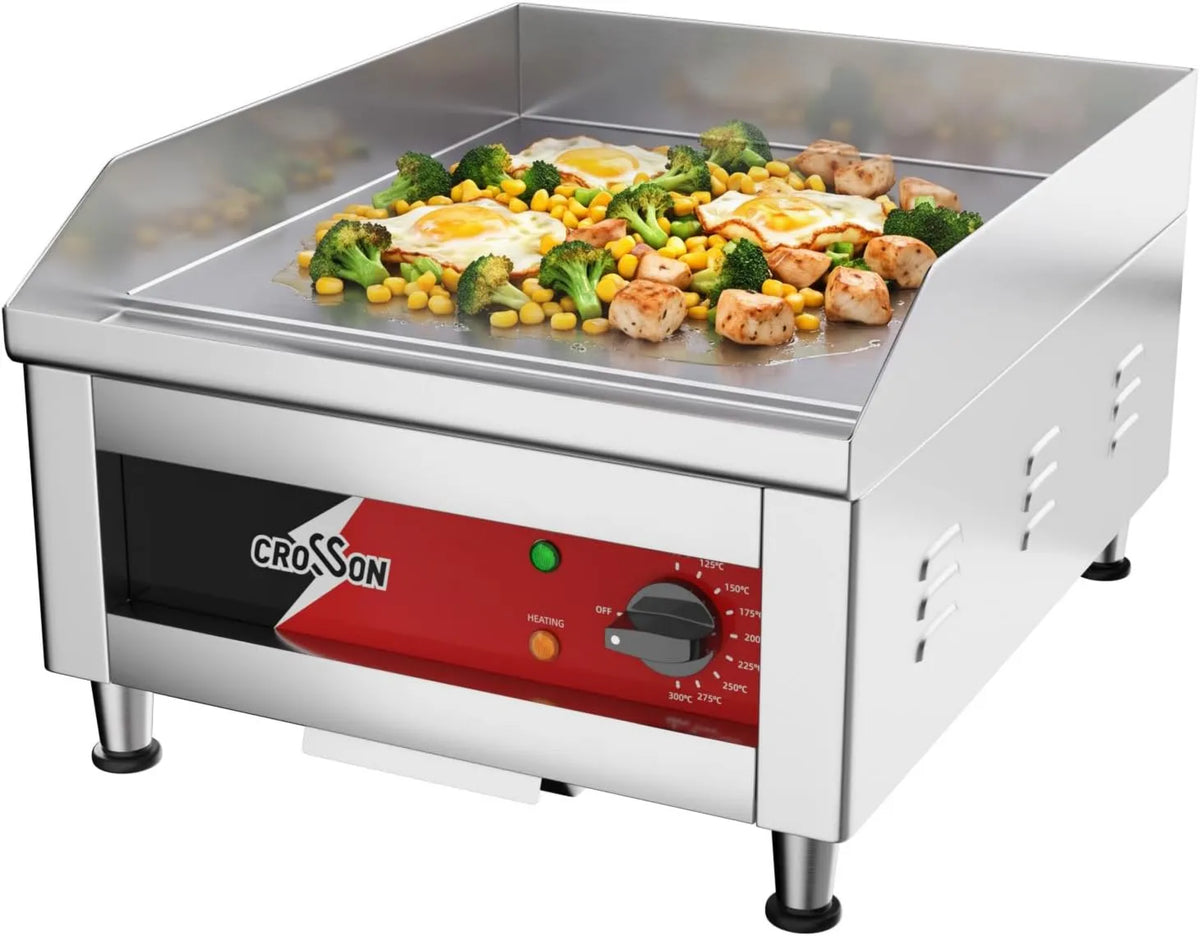 crosson, płyta grzewcza, 40 × 40 CM, 2500 W, 230 V, EG- 400C, grill, profesjonalny, restauracja, powłoka niekleista EG-400C