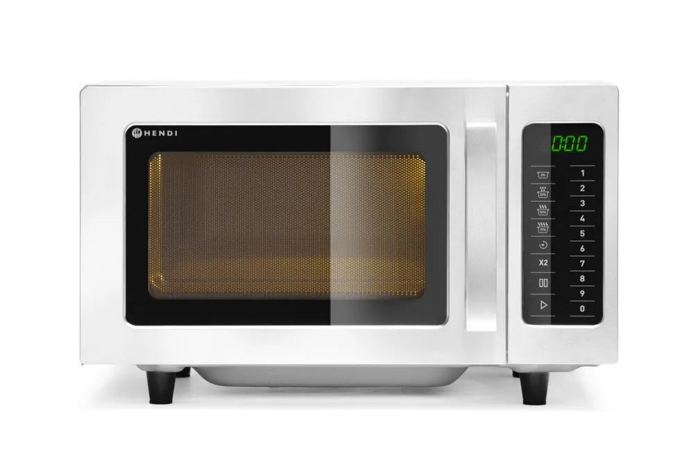 HENDI, kuchenka mikrofalowa, 25 l, 1000 / 1550 W, 10 programów, 230 V, stal nierdzewna, 327x346x pokój, 511x432x, naczynia: 320 mm, 311 mm, 1000 W, średnica