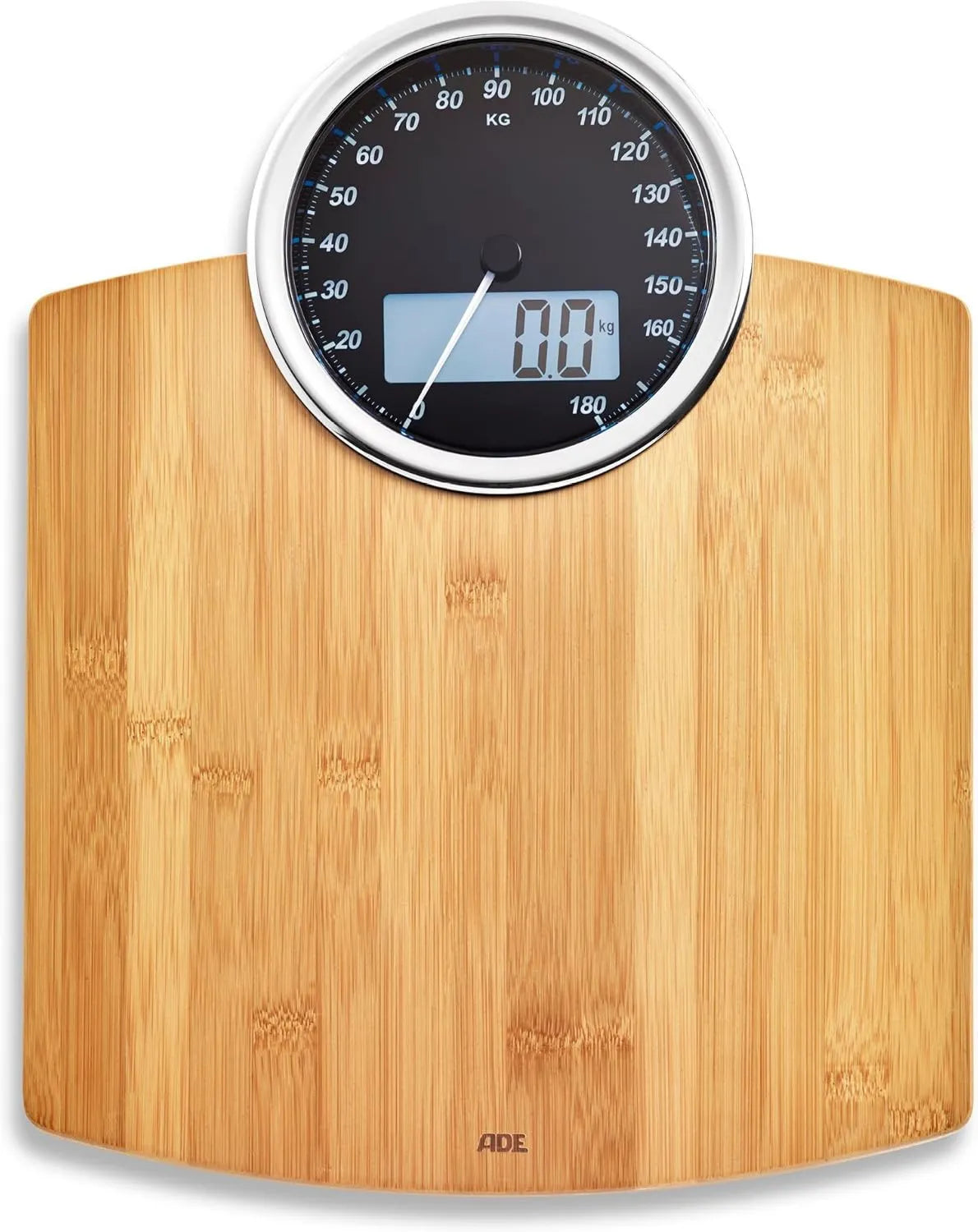 ADE, prawdziwy, balans, 180 kg, drewno, skala cyfrowa osoba z analogowym wyświetlaczem