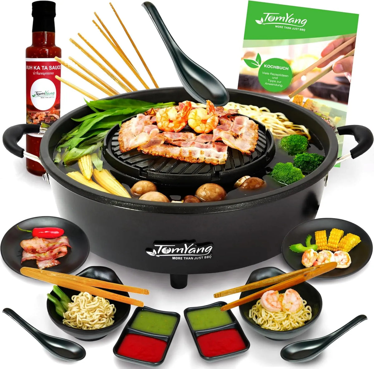 TomYang grill elektryczny, Grill, Doniczka elektryczna z grillem, 10 sztuk, dla Grill Tajski Original