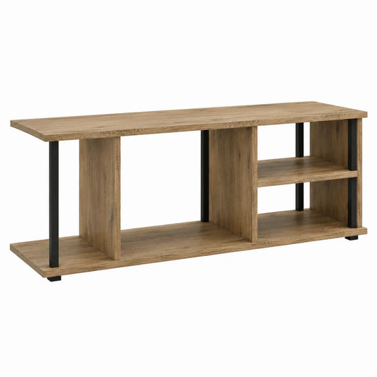 Szafka RTV prostokątna z drewna i metalu 120x40x50 cm