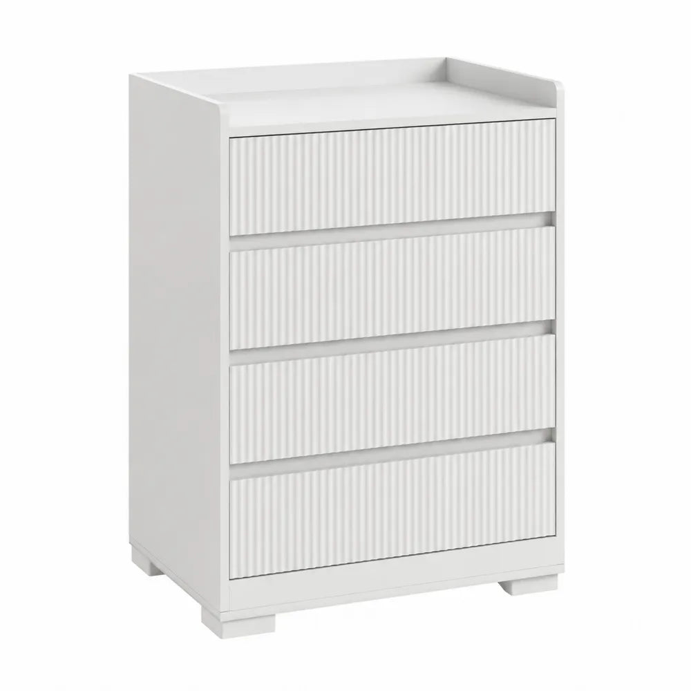Komoda z 4 szufladami MDF Biała 90x40x95 cm