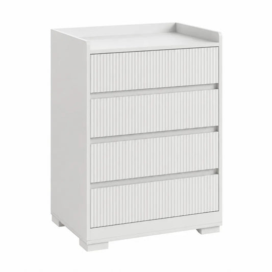 Komoda z 4 szufladami MDF Biała 90x40x95 cm