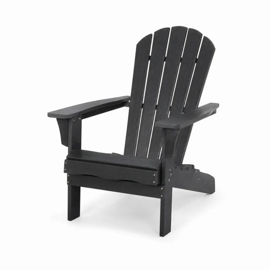Krzesło ogrodowe Adirondack czarne polietylen 90x75x90 cm