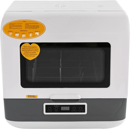 ZHDPYHDD zmywarka przenośna, Zmywarka, 3 programów, 55 do 65°C, przenośne, samodzielne, kemping, biały, do kuchni, camper i funkcji mycia owoców
