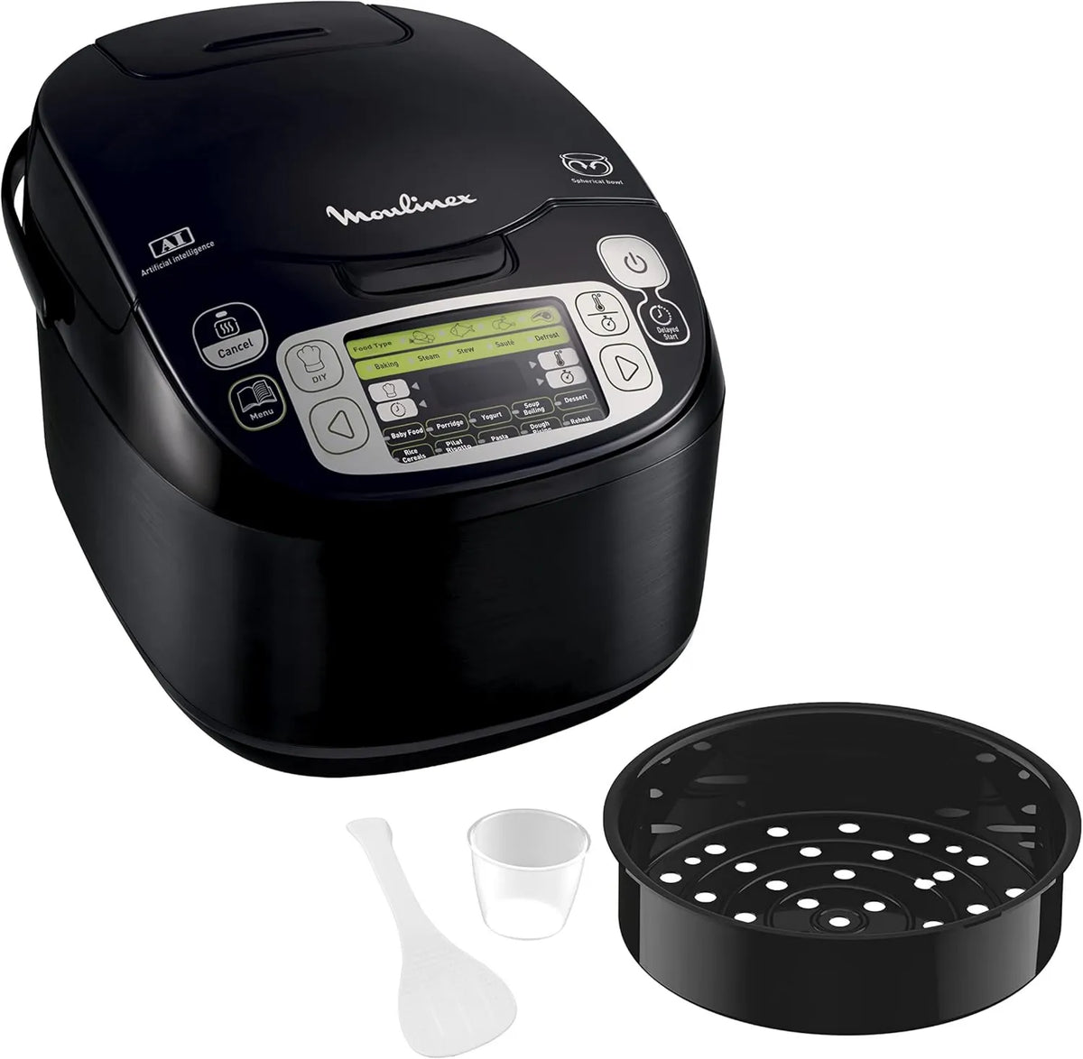 Moulinex MK8158 zmywarka, Maxichef 43 w 1 robot kuchenny z 43 programami gotowania, pojemność do 4 osób, funkcja podgrzewania, akcesoria do zmywarki
