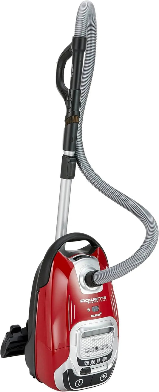 Rowenta RO7473 odkurzacz, 400 W, 58 dB, Silence Force Allergy+, odkurzacz podłogowy z workiem, duża pojemność worka na kurz: 4,5 litra, bardzo cichy