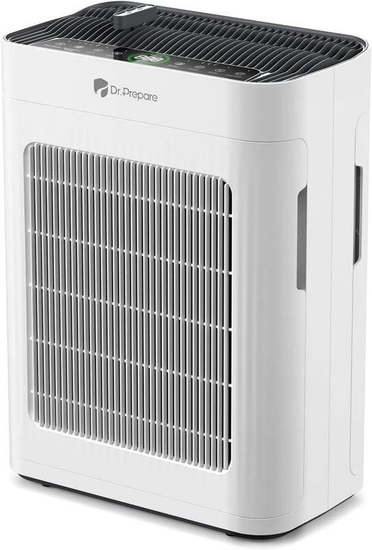 DR.PREPARE oczyszczacz powietrza, 20 dB, Silent, Inteligentny czujnik jakości powietrza PM2, do 100 m²