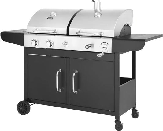 Grill gazowy, funkcja grilla, Grill gazowy i węglowy 2 w 1' Western