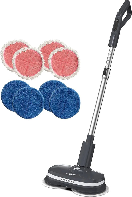 AirCraft Home, 2- in-1 elektryczny czyszcznik podłogowy, czyszczący, polerka elektryczna, bezprzewodowy, do drewnianych podłóg 2-en-1