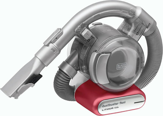 PD1020L odkurzacz ręczny, 10,8 V, 1,5 m, Black+Decker Dustbuster Flexi odkurzacz ręczny z akumulatorem litowym 10,8 V, elastyczny wąż ssący 1,5 m