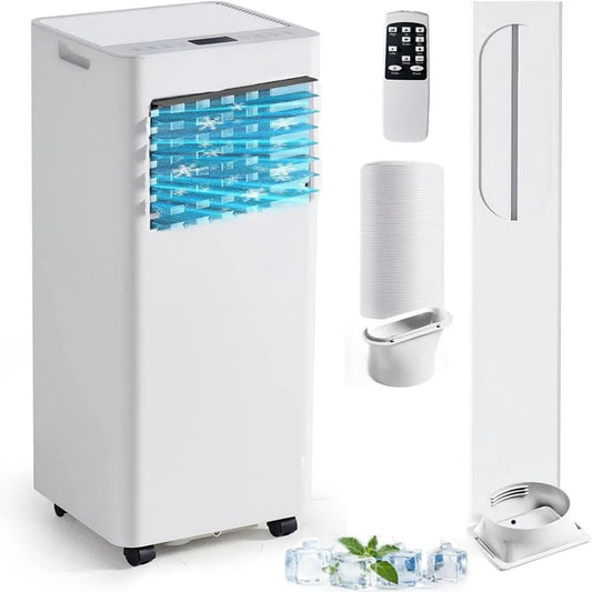 HUANQIN klimatyzator przenośny, 24- godzinna Klimatyzator, licznik, dioda LED, agregat klimatyzacyjny, mobilna klimatyzator 9000 BTU 3 w 1