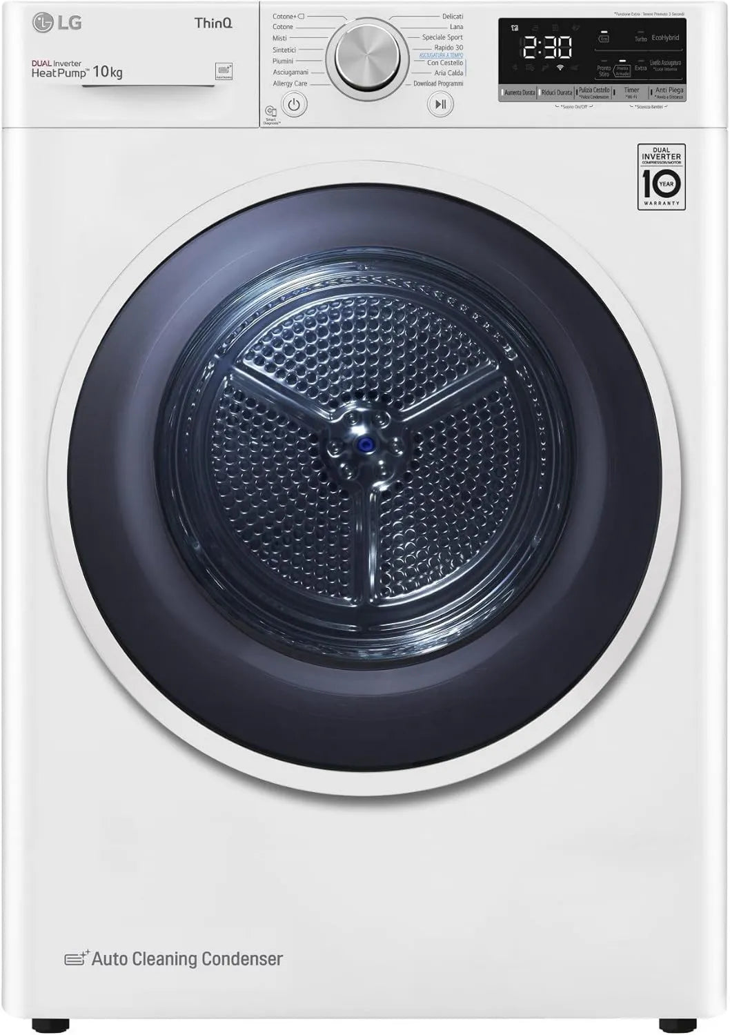 LG suszarka z pompą ciepła, RH10 V9AV4 W Suszarka, 10 kg, klasa energetyczna A, biała, pompa ciepła kolor biały - RH10 V9AV4 W