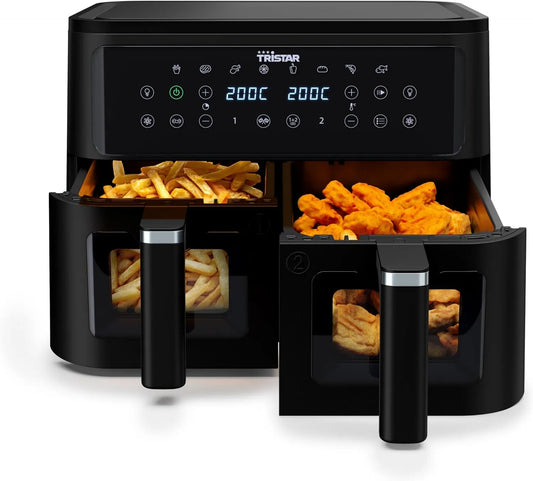 Tristar frytkownica beztłuszczowa, EN-9429, 9 l, 2500 W, 10 programów, dotyk, czarny, Tactical Screen, PFAS- wolne FR-9429