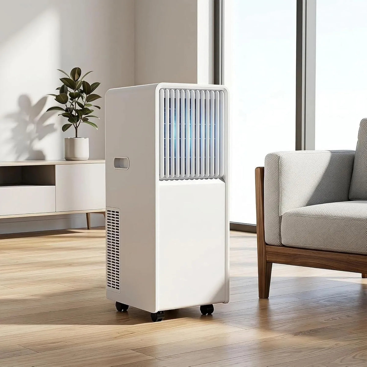 GYFGRTQ klimatyzator przenośny, 24-godzinna Klimatyzator, koła podróżne, zegar, 12, 000 Btu