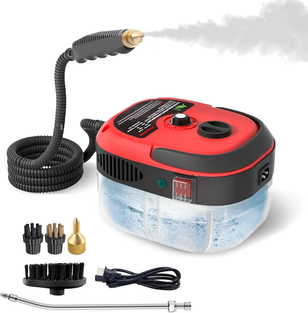 Hombasing myjka parowa, Grzejnik elektryczny, 2500 W, Czyściciel, duży zbiornik, para, 1000 ML zbiornik, 6 poziomów