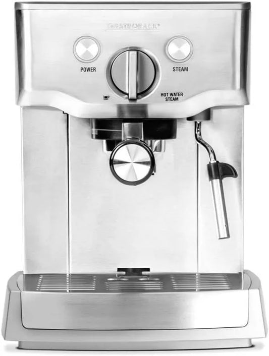Ekspres do kawy, 15 bar, 1,5 l, stal nierdzewna, Gastroback 42709 Design Espresso Pro, ekspres do kawy z sitkiem, dysza do spieniania mleka