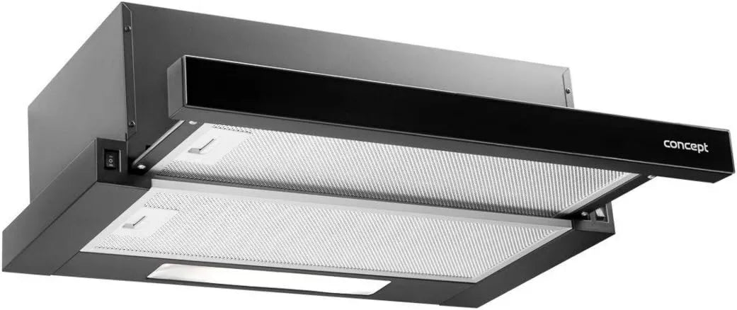 Concept okap kuchenny, Koncepcja OPV3560, 60 cm, Recessable, czarny, Koncepcja OPV3560 Wypuszczalny 60 cm Czarny 2 poziomów