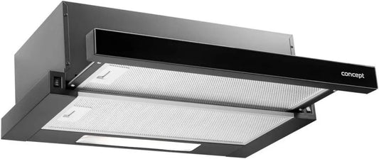 Concept okap kuchenny, Koncepcja OPV3560, 60 cm, Recessable, czarny, Koncepcja OPV3560 Wypuszczalny 60 cm Czarny 2 poziomów