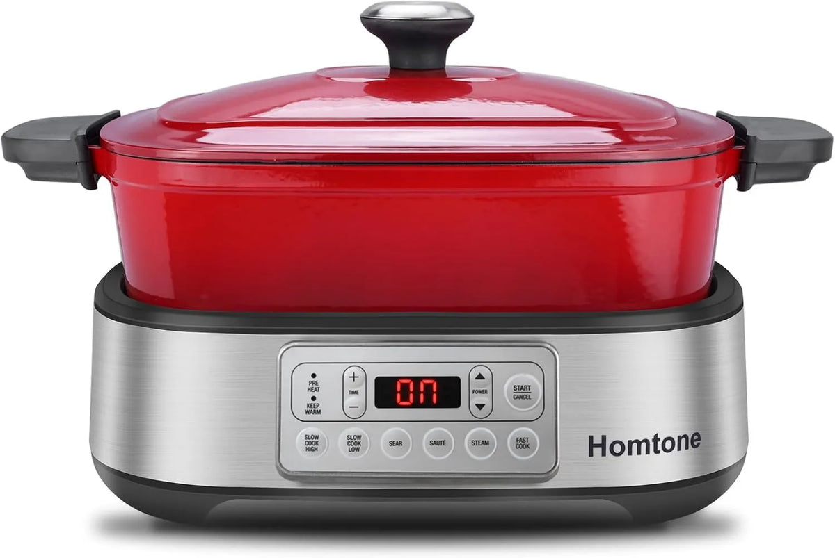 Homtone, 6- in-1 Wielofunkcyjna kuchenka elektryczna, 5, 5 l, para, wyjmowana, do gotowania na slot, Homoton 6-en-1