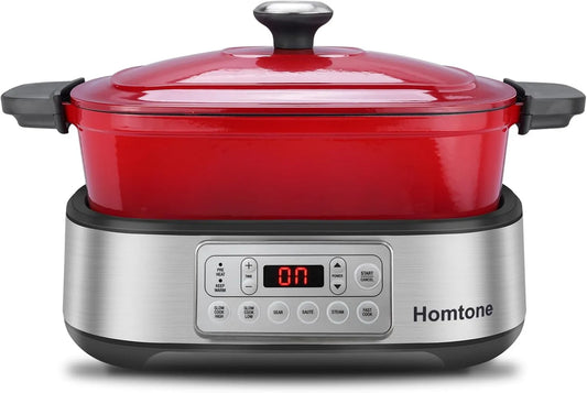 Homtone, 6- in-1 Wielofunkcyjna kuchenka elektryczna, 5, 5 l, para, wyjmowana, do gotowania na slot, Homoton 6-en-1