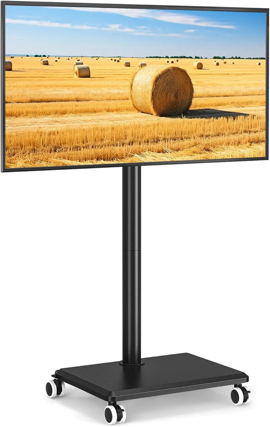 5Rcom, Szafka do telewizora, 60 cali, 400x400 mm, koła jezdne, czarne, obrotowe 70 ° regulowana wysokość, kółka do telewizorów