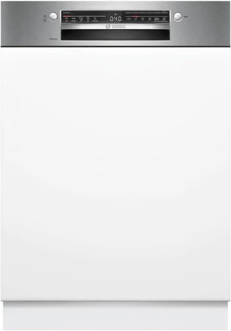 Bosch, SMI2HTS02E Zmywarka do naczyń, 60 cm, do zabudowy, Szczotkowane taśmy stalowe, Seria 2