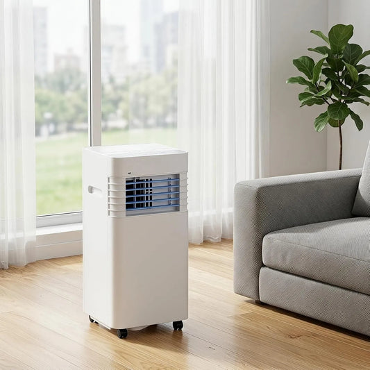 HOUXINZ, Klimatyzator 24h, zegar, 5000 BTU, 2 prędkości