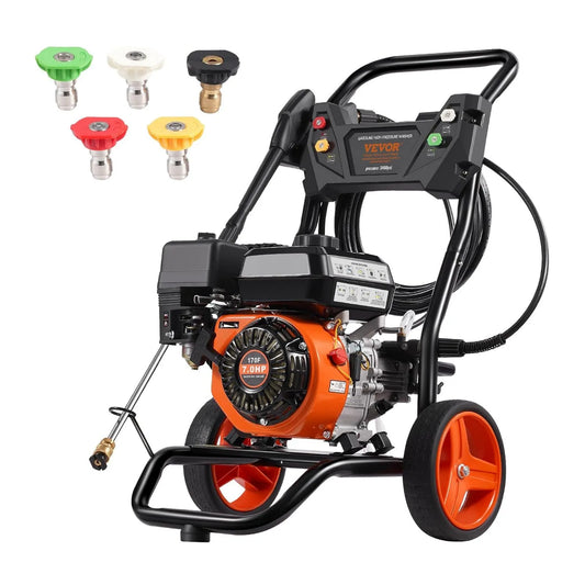 VEVOR, Wysokie ciśnienie czyszczące, rozszerzenie i 5 Dysze samochodowe, 3400 PSI, 10 l / Min