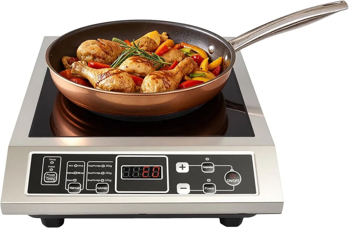 FROPIJ płyta grzewcza, Płyta indukcyjna, 3500 W, stół indukcyjny gotowania, profesjonalny, restauracja, kemping, Płyta indukcyjna gotowania z ochroną przed