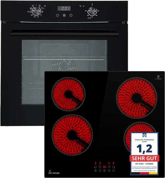 KKT KOLBE piekarnik do zabudowy, Piekarnik z piekarnikiem BO7005FB CH5900RL, 60 cm, zwrotny, blokowanie, stojący sam, grill, pizza, płyta kuchenna 59 cm, SET7005FBCH5900RL