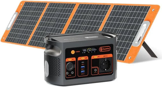 Przenośna stacja zasilania, 300 W, 100 W, 179,2 Wh, FlashFish przenośna stacja zasilająca 300 W z panelem słonecznym 100 W
