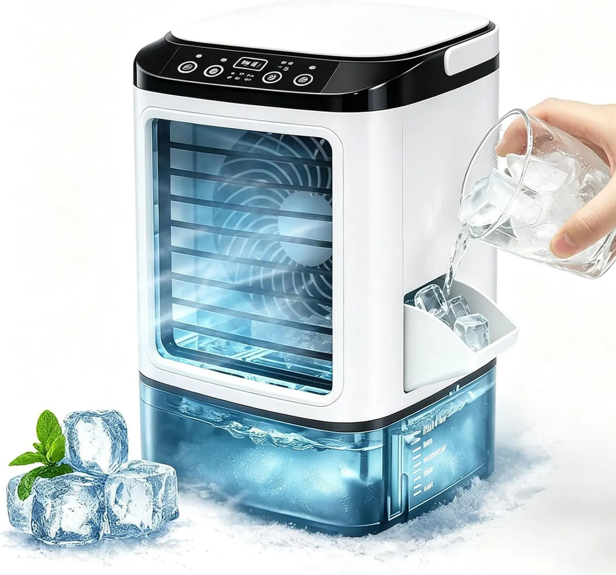 Generic, Klimatyzator, przenośne, ciche, kemping, RefreshablePortable Air Chisher 900 ml, LED 7 kolorów, Cichy wentylator oszczędzanie z formy lodu