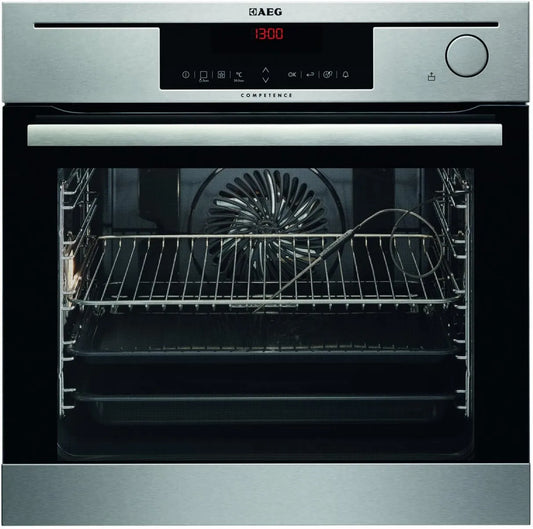 AEG, bs8314721 Piekarnik elektryczny, 71 l, para, stal nierdzewna, Multi Cuir para z zewnętrzną produkcją pary