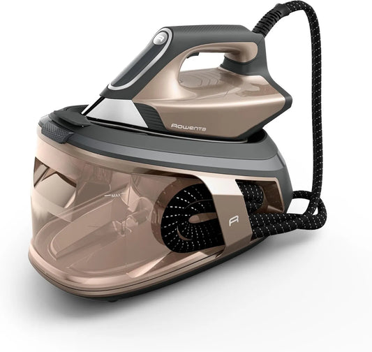 Rowenta generator pary, 550 g / min Oszczędność energii, Brun, Siła Pro 500 Central para Reservoir 1.8 l, 5 bar, Żelazko parowe zdolne do usuwania upartych zgrubień, boost 550 g/min
