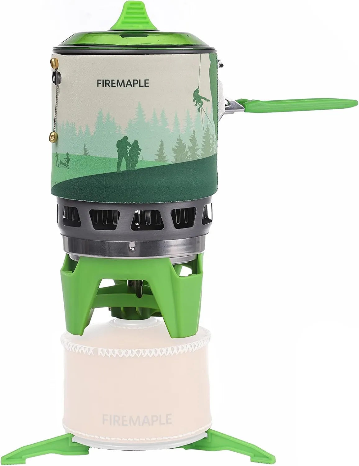 Fire-Maple kuchenka turystyczna, Gotowanie naczynia, 0.8 l, Fire- Maple FMS- X3, palnik Jet przenośne trekking FMS-X3, kemping, zielony, Gaz ziemny kemping 0.8 l Zielony