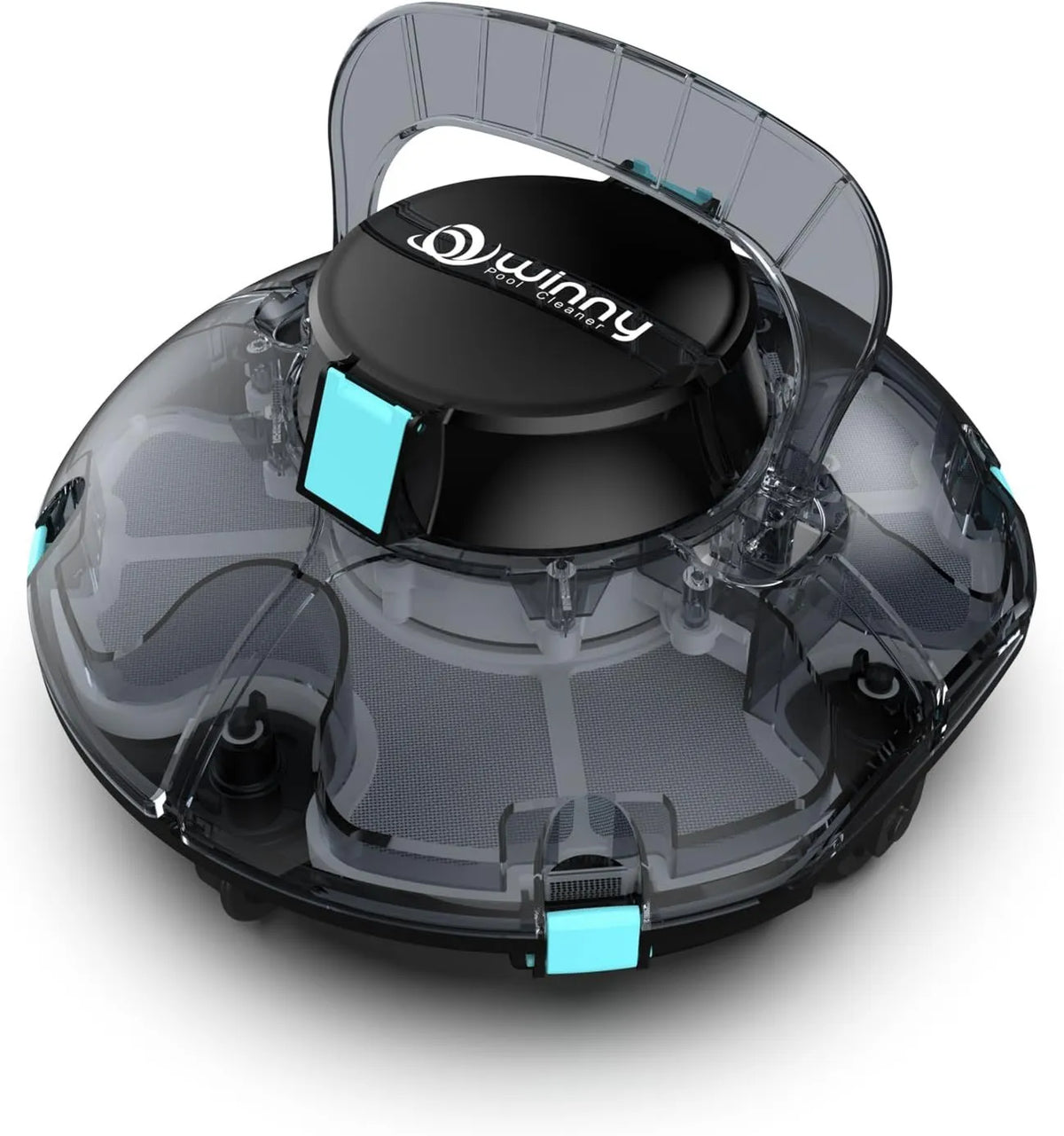 WINNY POOL CLEANER, WINNY POOL urządzenie czyszczące Odkurzacz, Pool WINNY, czarny, 75 min autonomia dla basenów odkrytych 60 m², urządzenie czyszczące Winny 200 Robot Basen