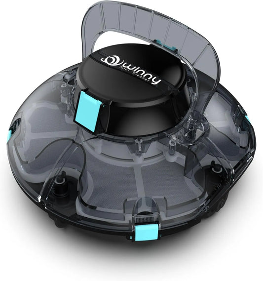 WINNY POOL CLEANER, WINNY POOL urządzenie czyszczące Odkurzacz, Pool WINNY, czarny, 75 min autonomia dla basenów odkrytych 60 m², urządzenie czyszczące Winny 200 Robot Basen
