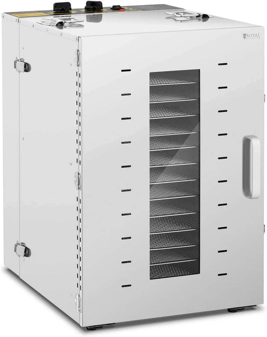 Royal Catering suszarka do żywności, RCDA- 1350 / 100S Suszarka, odwodniona żywność, 1500 W, 40 do 90°C, licznik, catering, stal nierdzewna RCDA-1350/100S