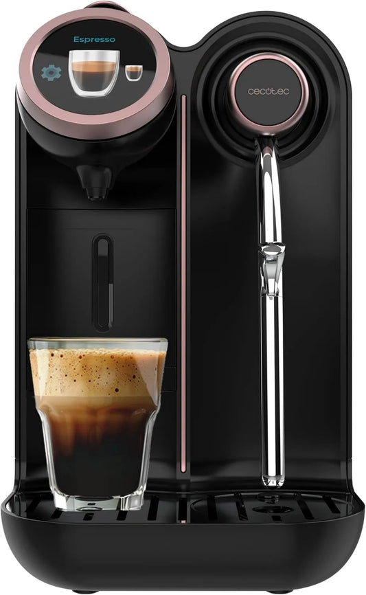 Cecotec, Ekspres do kawy Nespresso, Czujnik, Elektryczna ekspres do kawy, 1.5 l, 1400 W, Duży zbiornik, 2 Strefy temperatury, Drewno