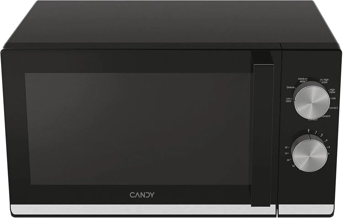 Candy CMG20TNMB kuchenka mikrofalowa, 700 W, 24,5cm, funkcja grilla, Moderna Kuchenka mikrofalowa 700 W 20L, funkcja rozmrażania, taca obrotowa 24,5cm