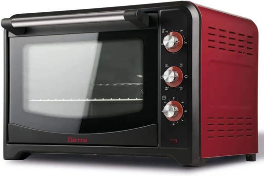 Girmi mini piekarnik, Piec elektryczny, 42 l, 2000 W, FE42, czarny, 42 Liter, czerwony