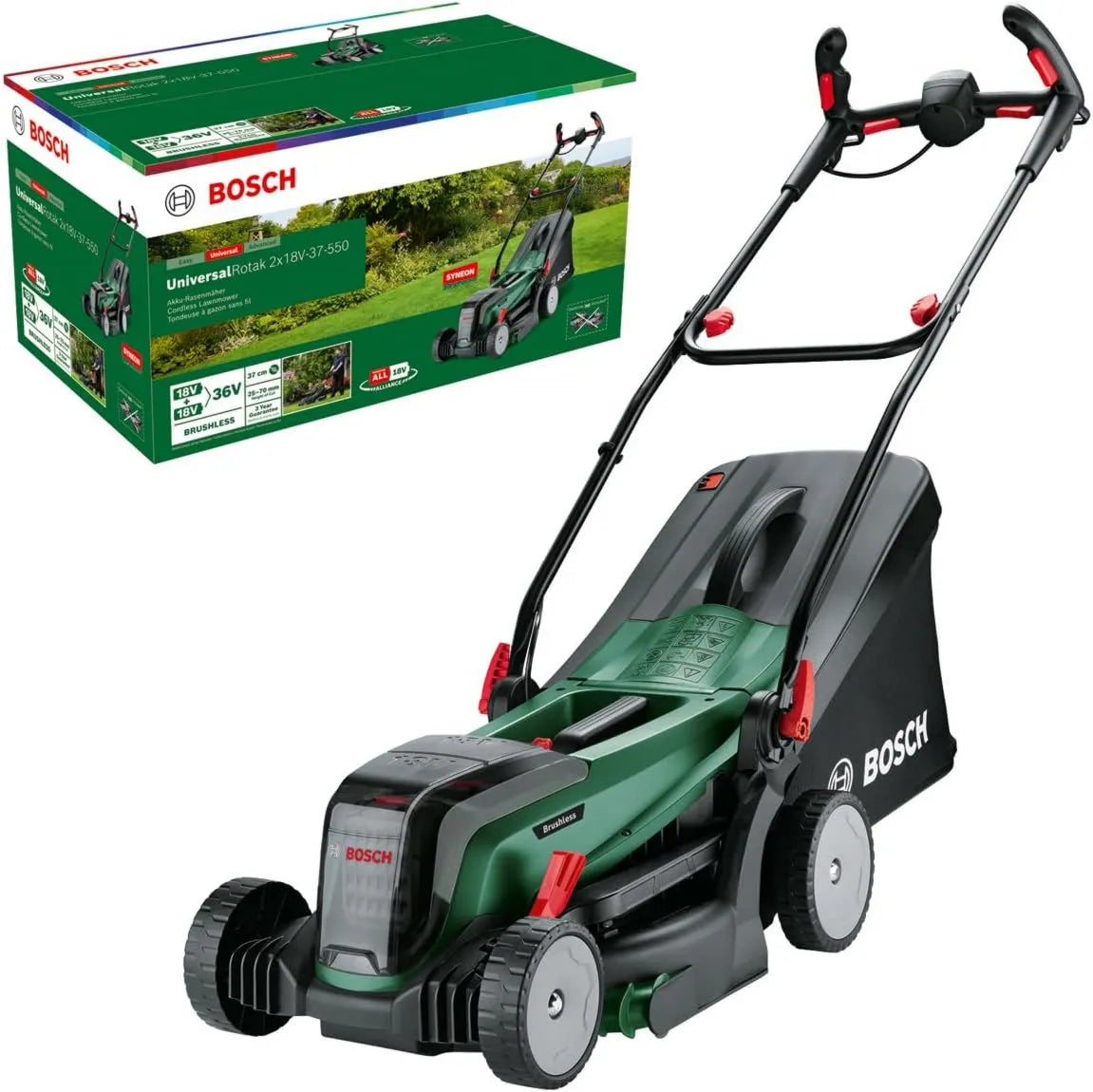 Bosch kosiarka, 37 cm, zasilanie akumulatorowe, Kosiarka Akumulatorowa, 37 cm obszaru roboczego
